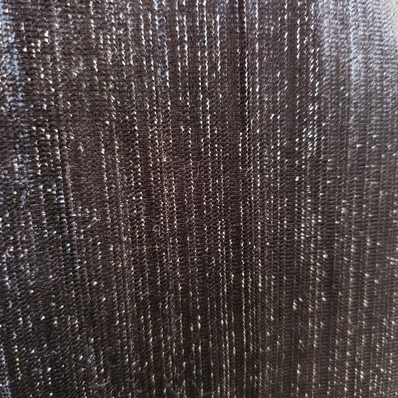 Vince Camuto Black Silver Metallic Pin Striped Wide Leg Straight Pants Size 14 - Picture 4 of 9